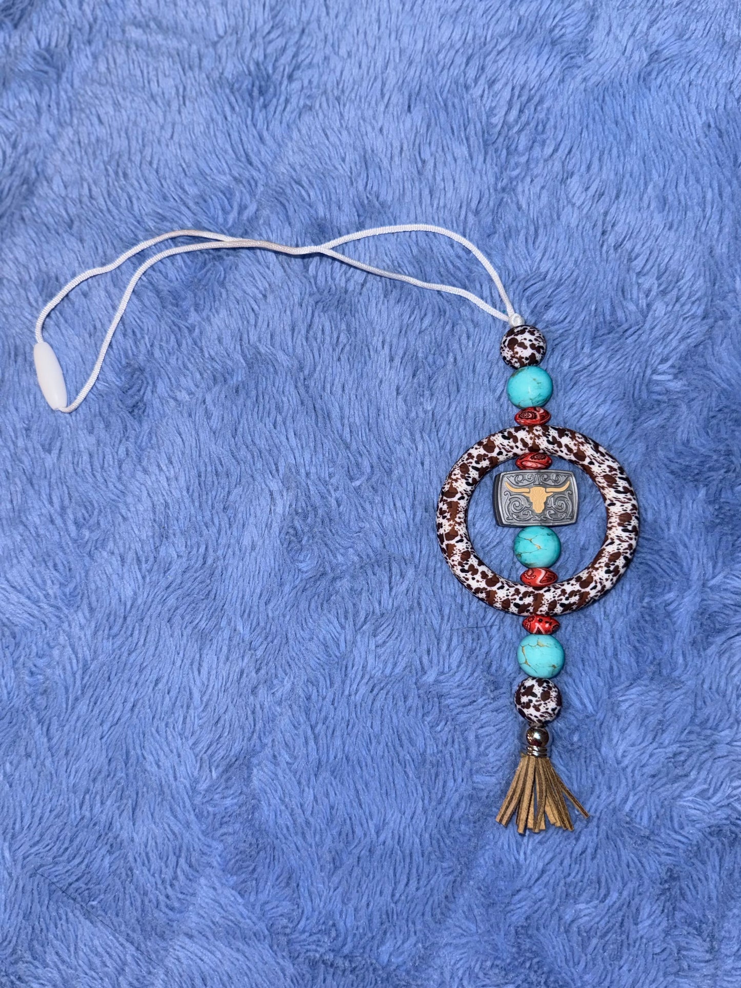 Western Belt Buckle Car Charm